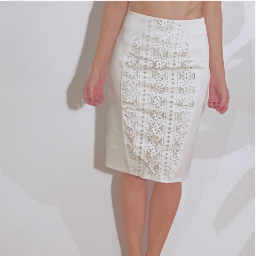 Pencil Skirt with Cut-Out